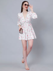 Ditsy Floral Print Mini Dress