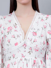 Ditsy Floral Print Mini Dress