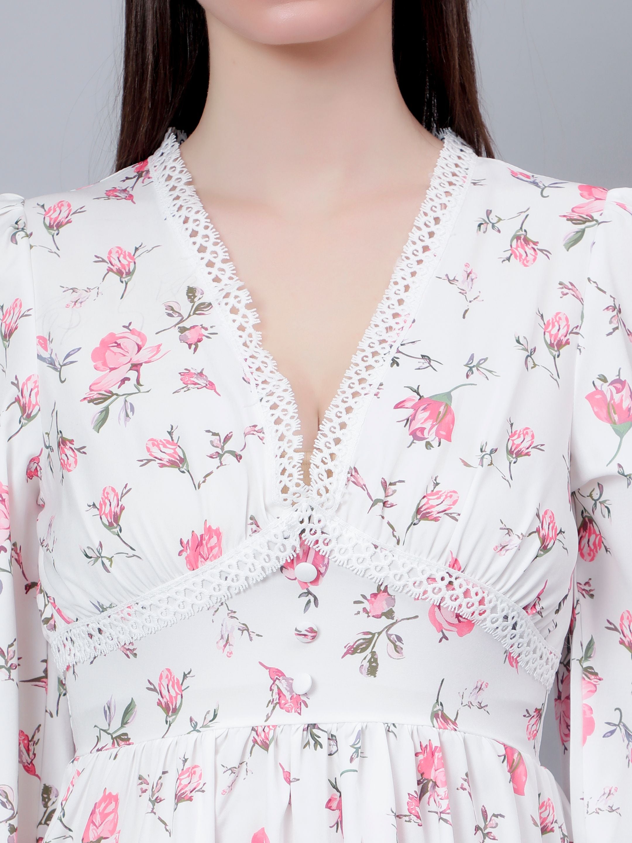 Ditsy Floral Print Mini Dress