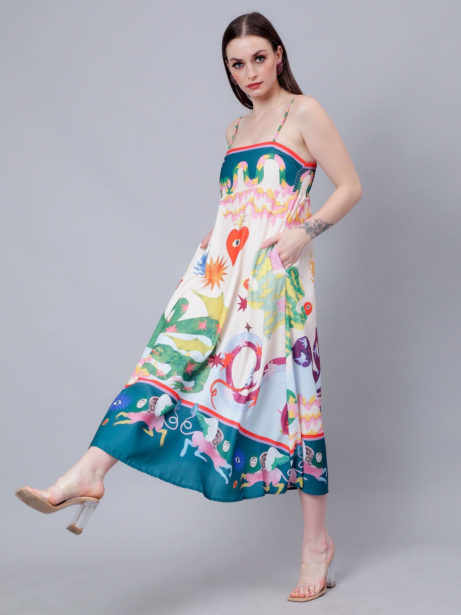 Mystic Animal Printed Sundress