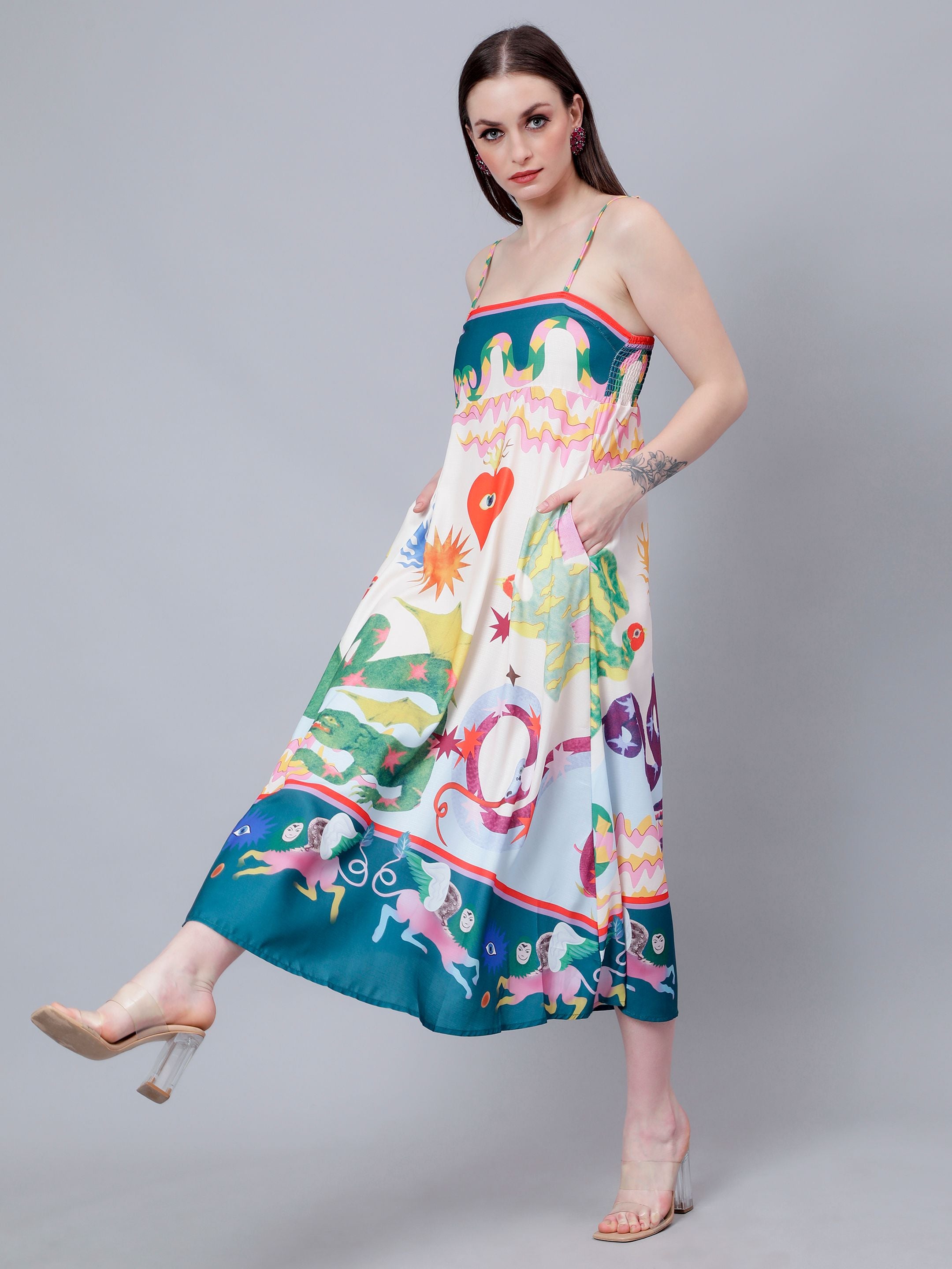 Mystic Animal Printed Sundress