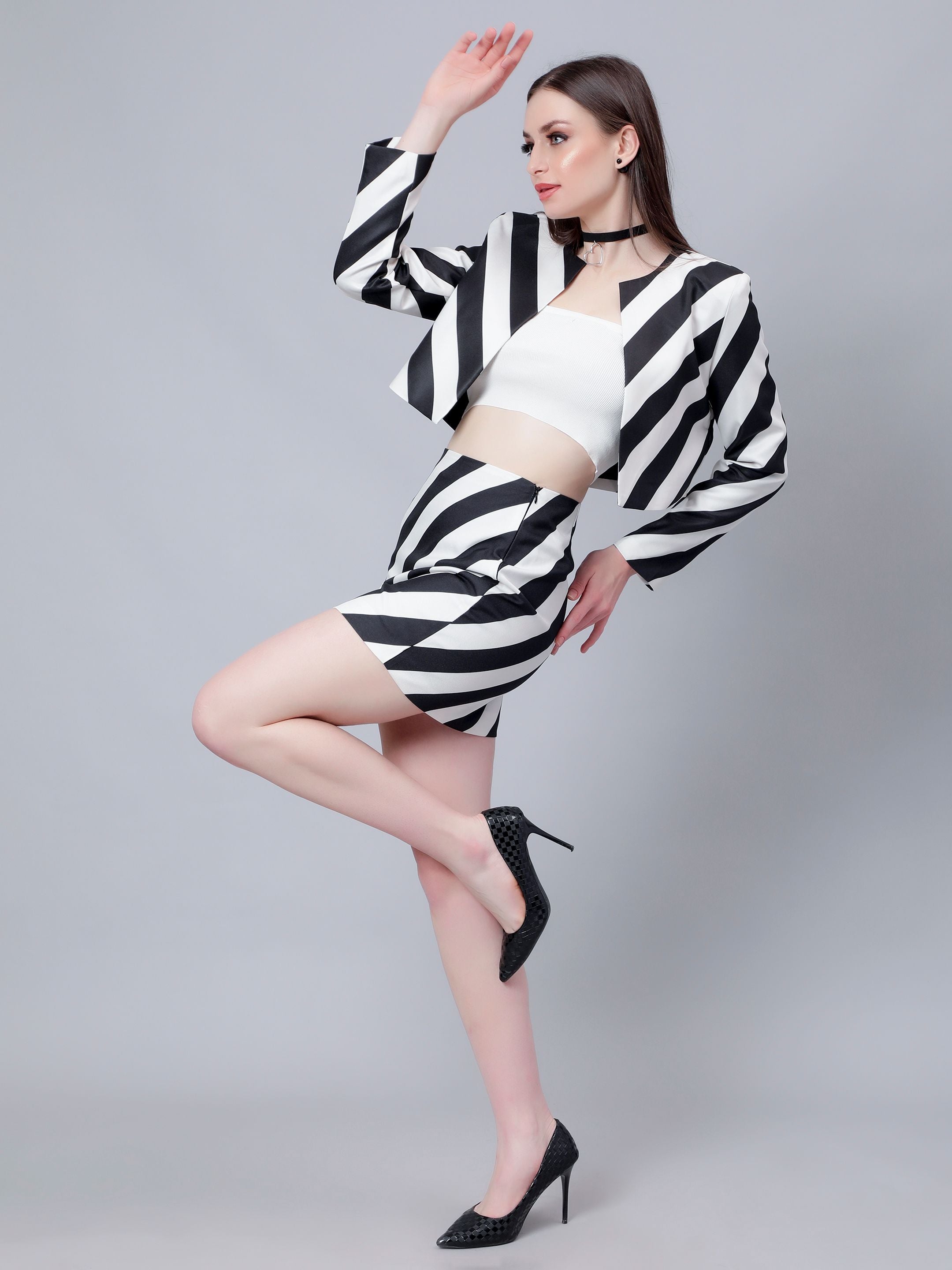 Elegant Striped Two Piece Set