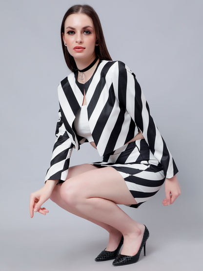 Elegant Striped Two Piece Set
