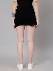Asymmetrical Denim Mini Skirt