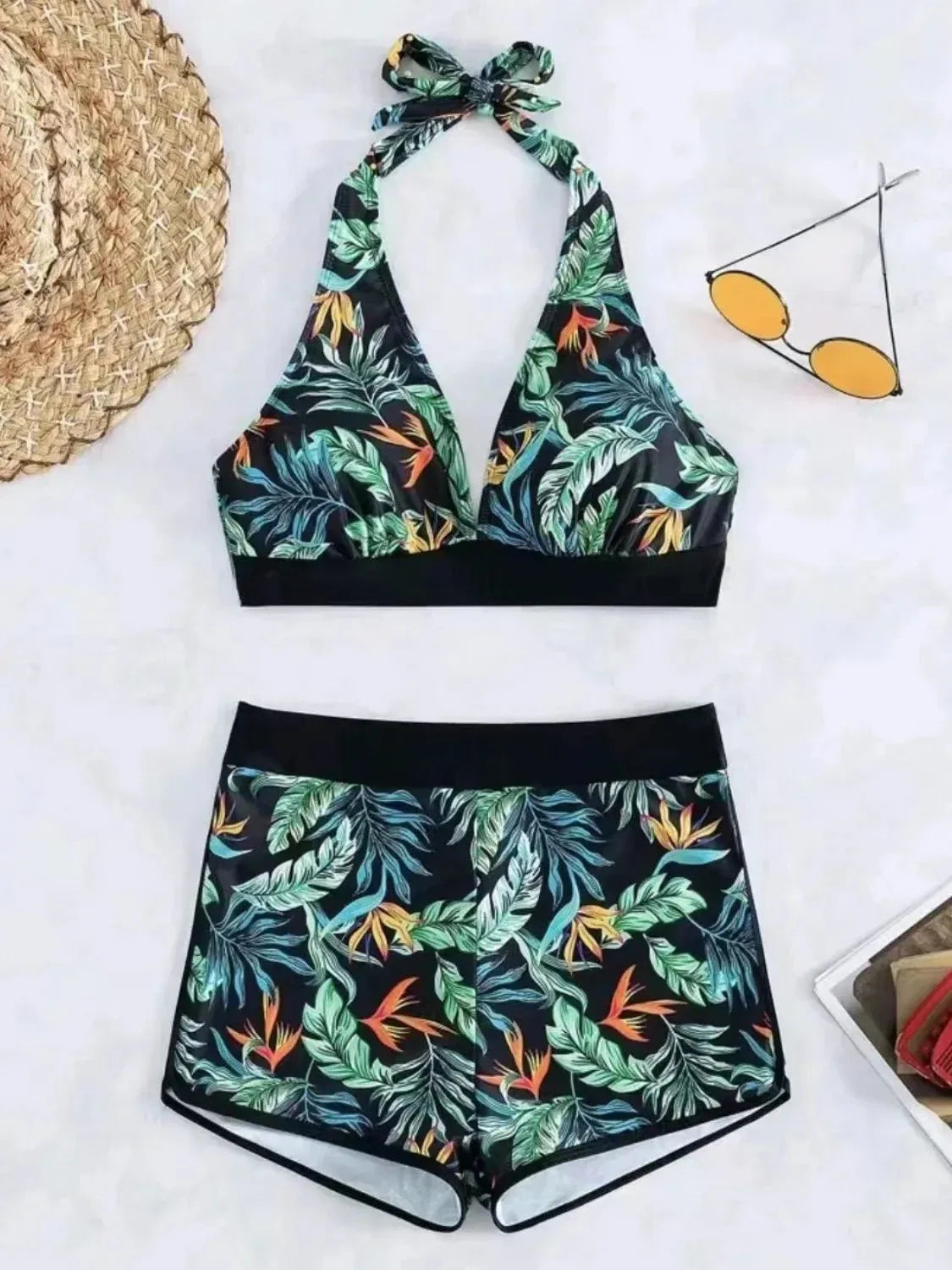 Tropical Printed Bikini Set