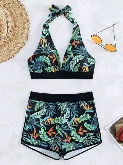 Tropical Printed Bikini Set