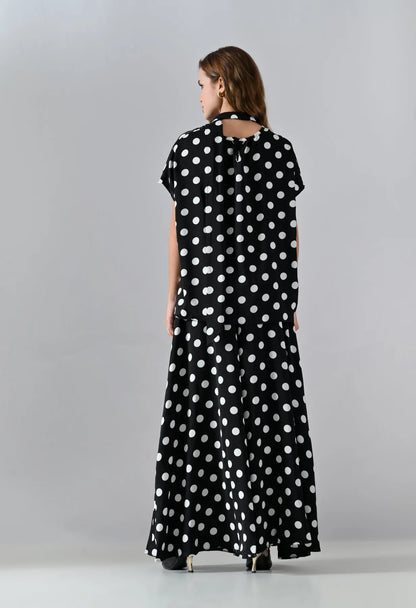 Polka Charm Maxi Dress