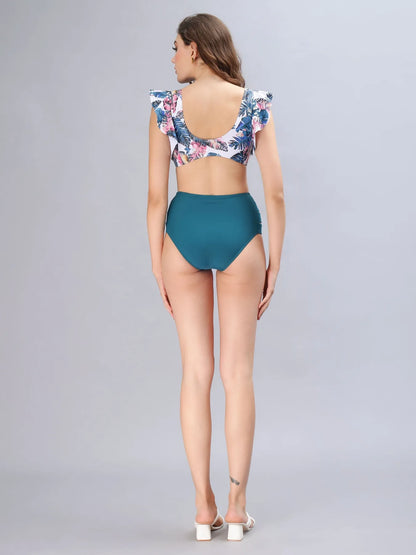 Plunge Tie-Knot Floral Bikini