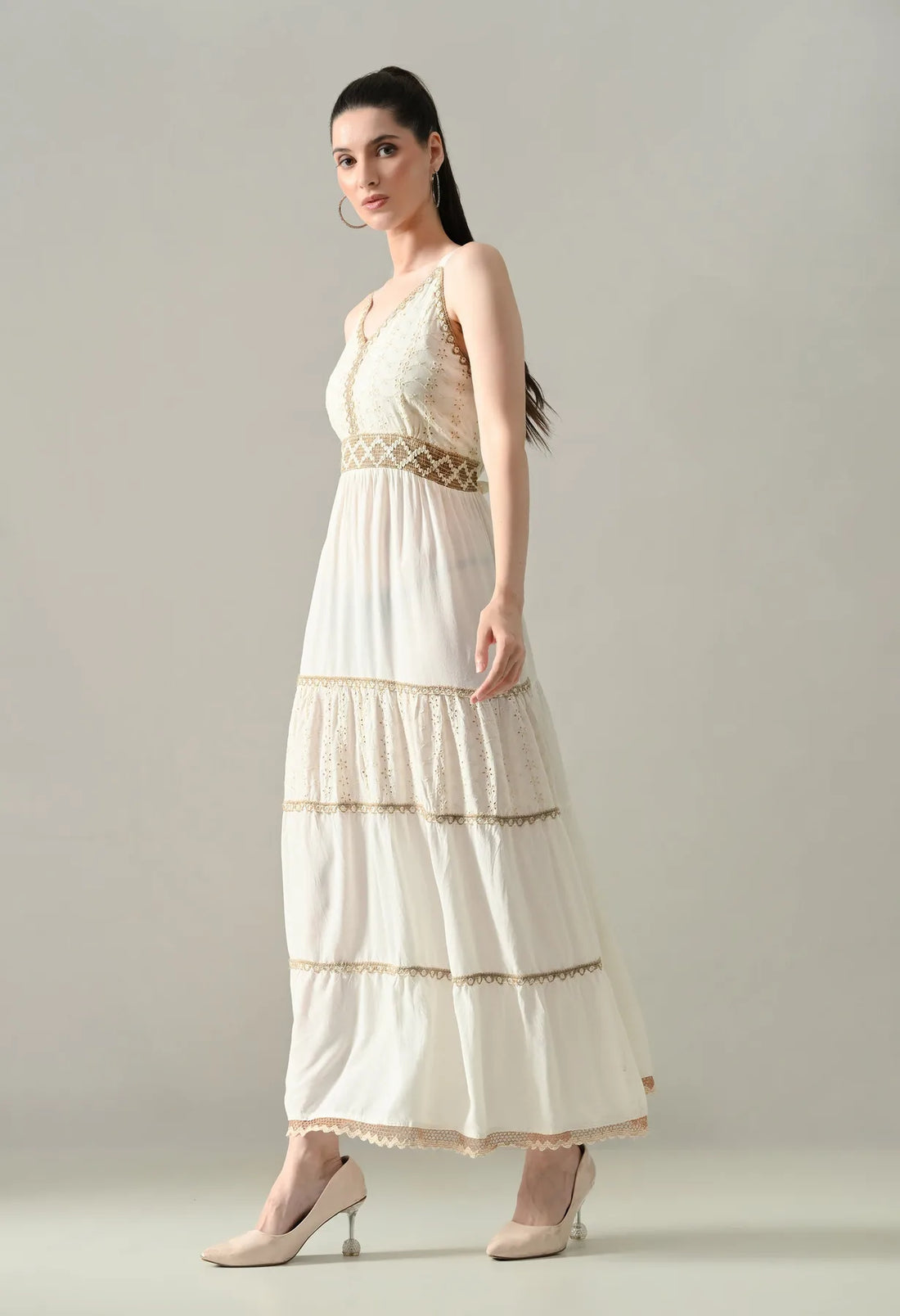 Schiffli Charm Maxi Dress