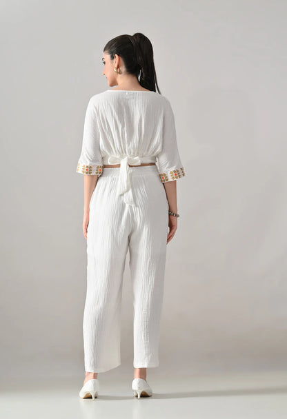 Embroidered Two-Piece Set