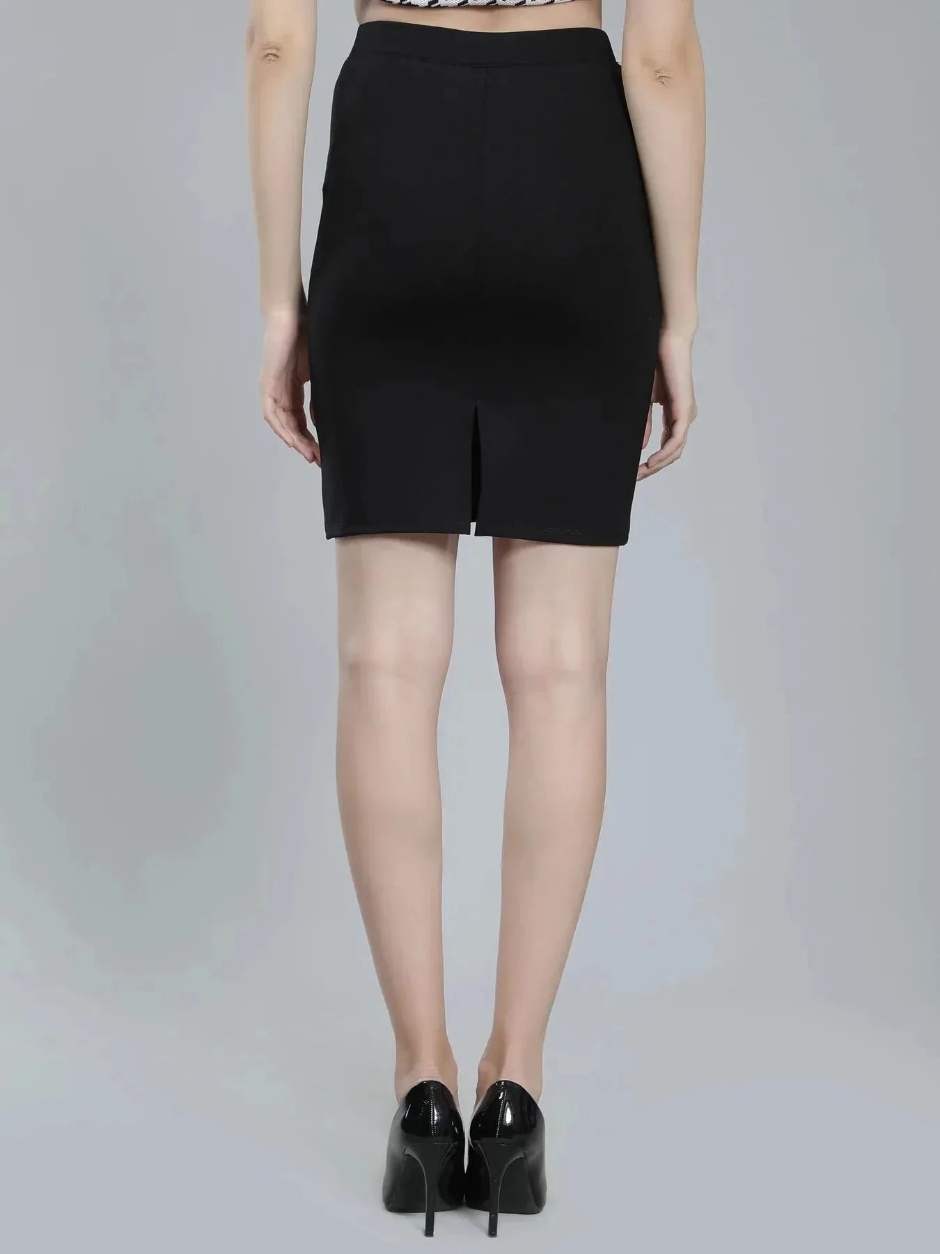 Button Accents Short Skirt