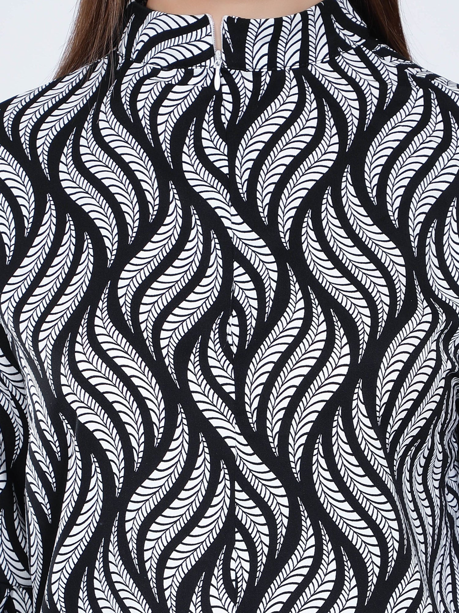 Swirl Leaf Printed Blouse