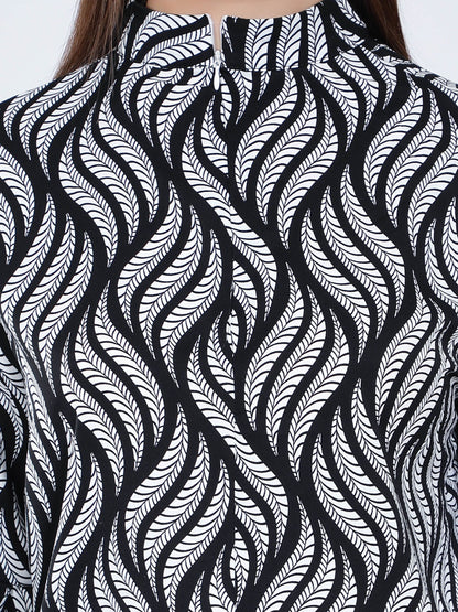 Swirl Leaf Printed Blouse