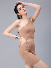 Rib Knit Cut Out Dress