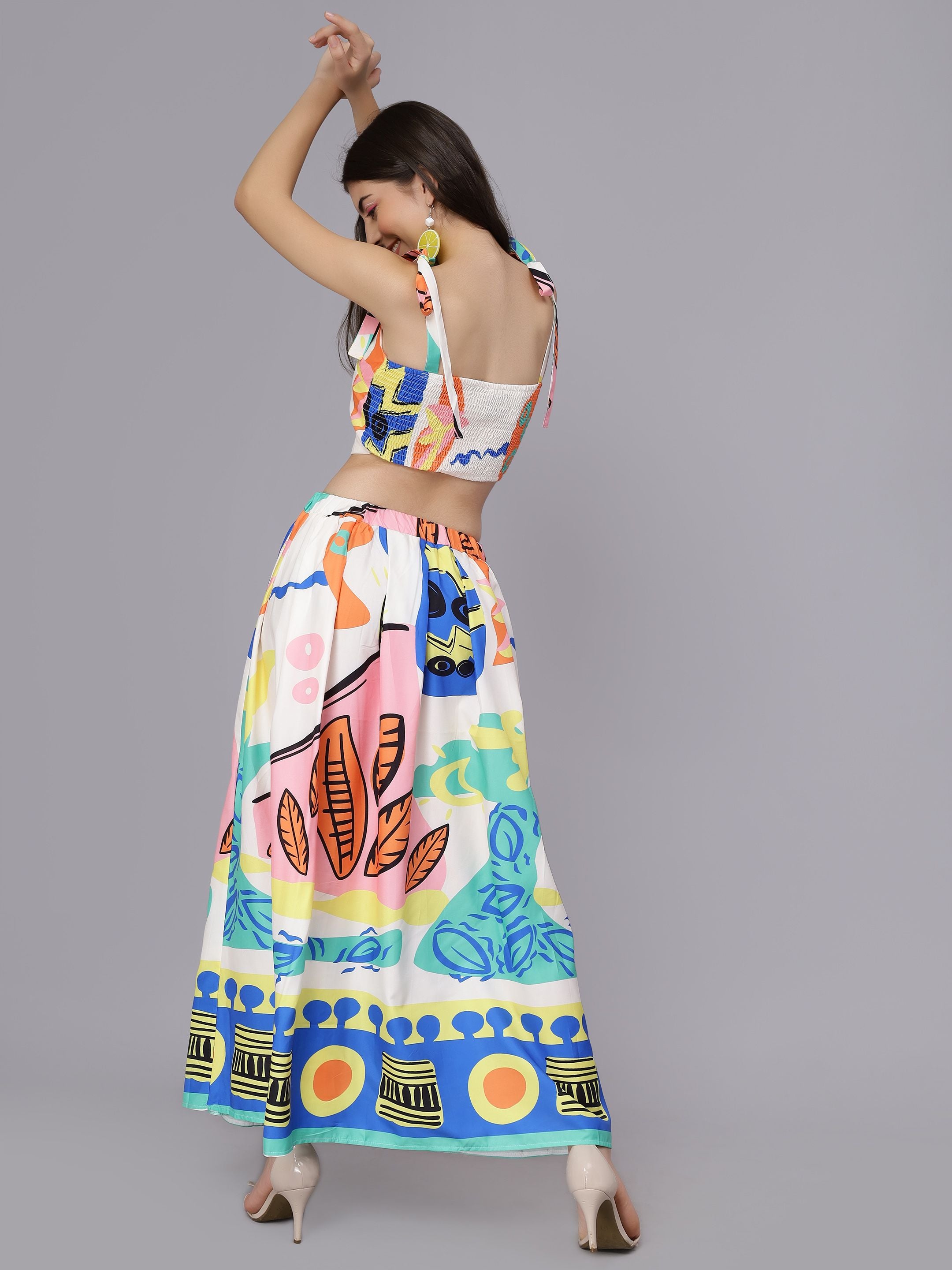 Sunray Printed Two Piece Set