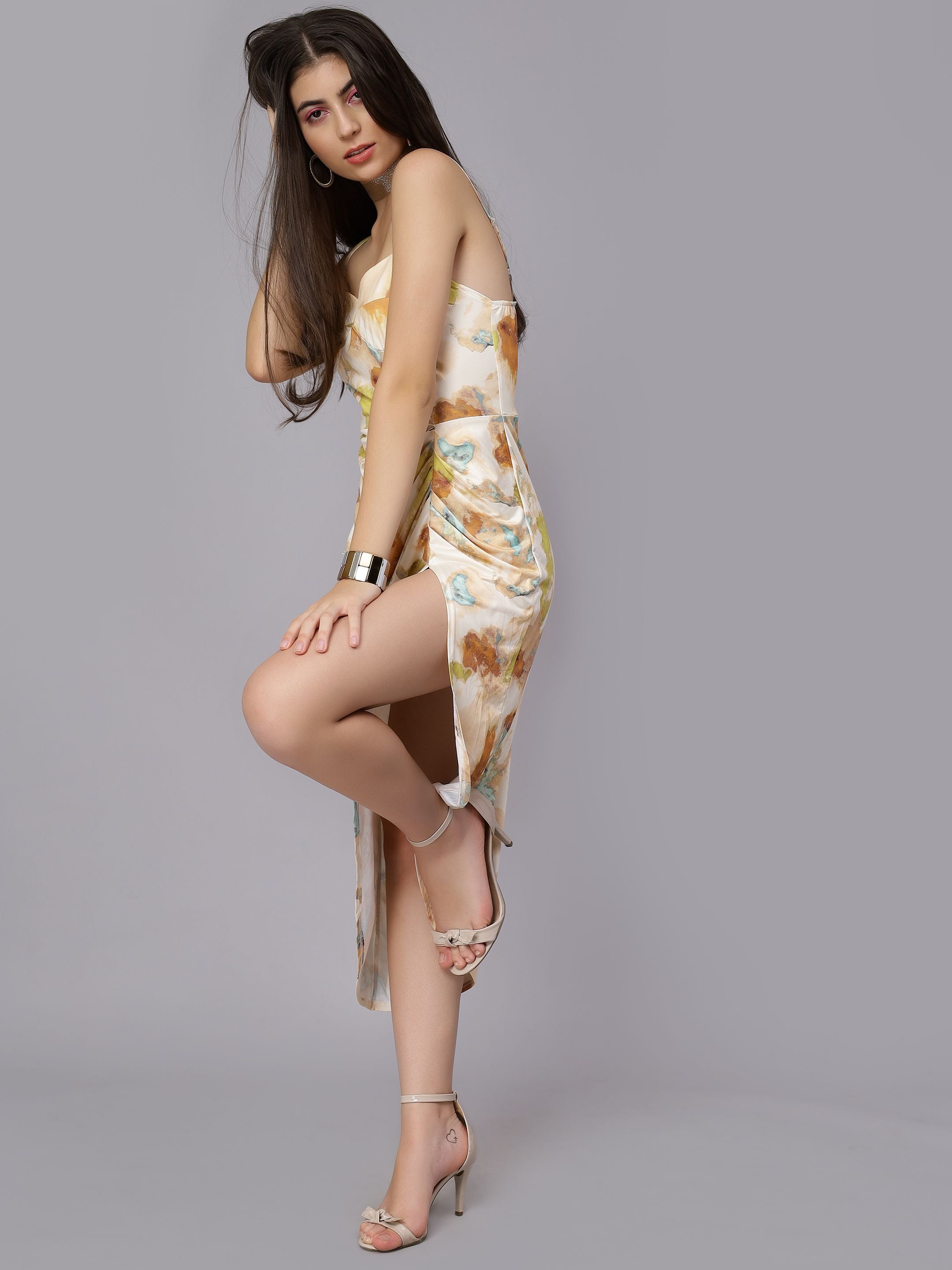 Sexy Marble Spaghetti Dress