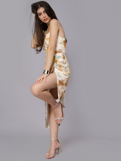 Sexy Marble Spaghetti Dress