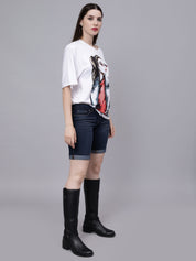 Stylish Girl Graphic Oversized T- Shirt