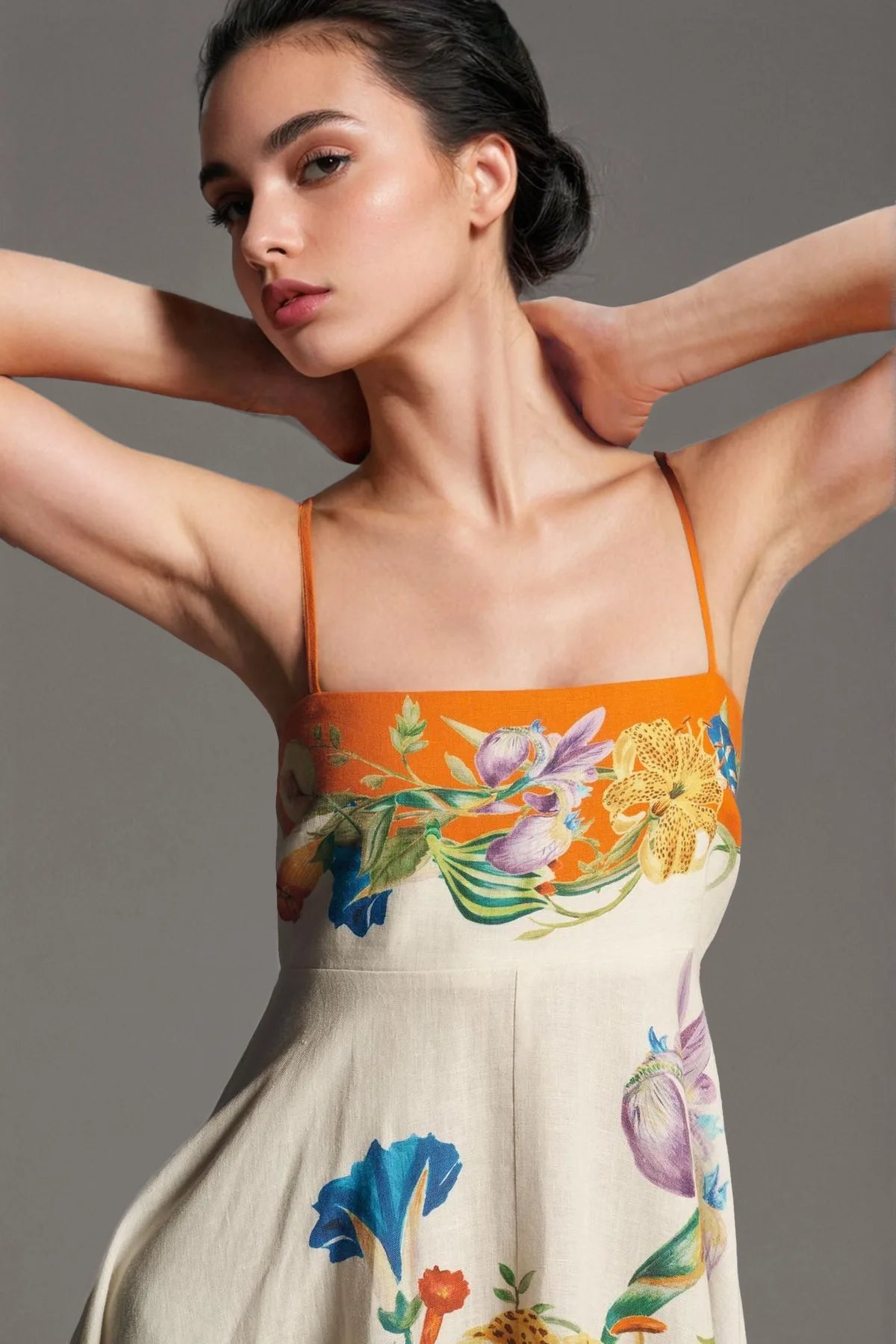 Multicolored Floral Midi Sundress