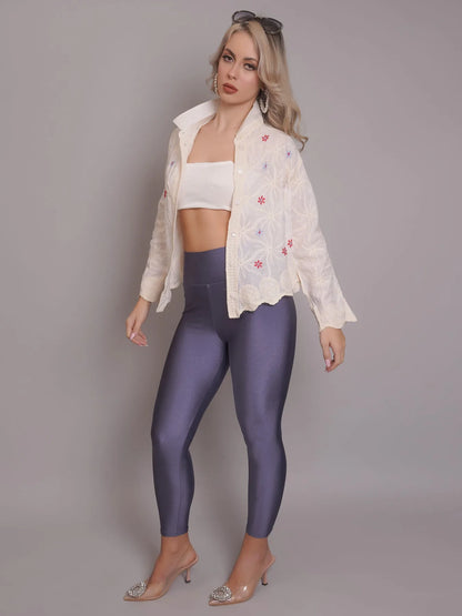 Chain Stitch Embroidered Shirt