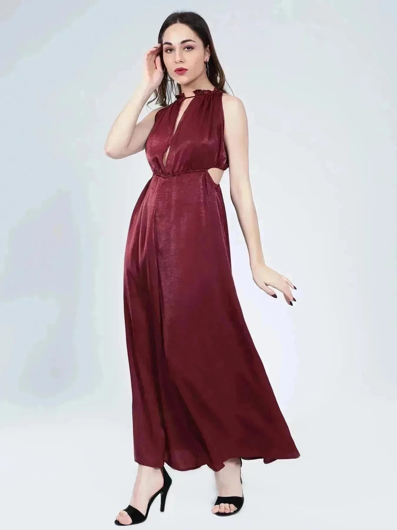 Vintage Style Plain Jumpsuit