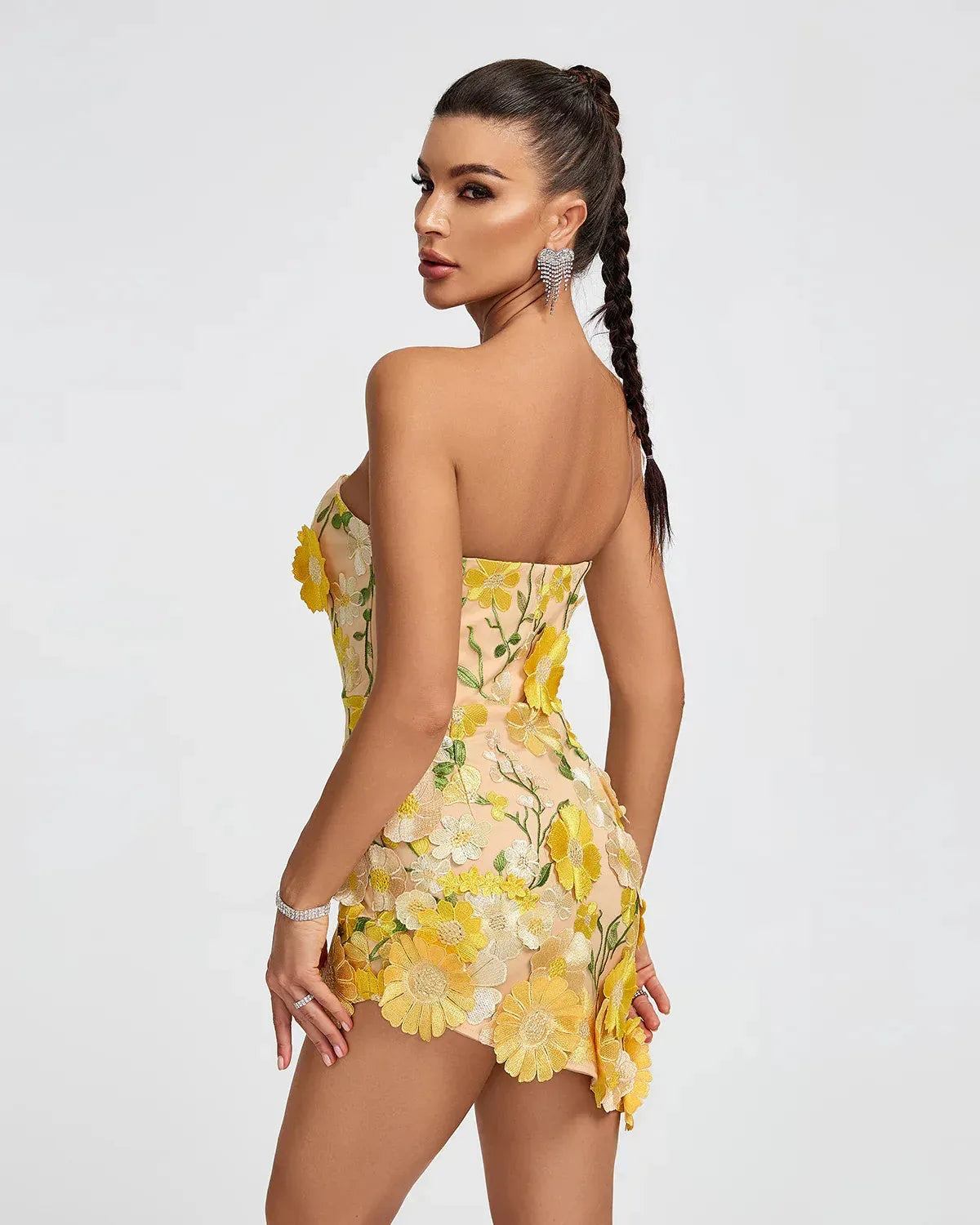 3D Floral Mini Dress