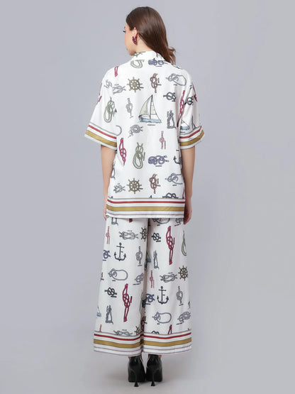 Sail Away Printed Two-Piece Set