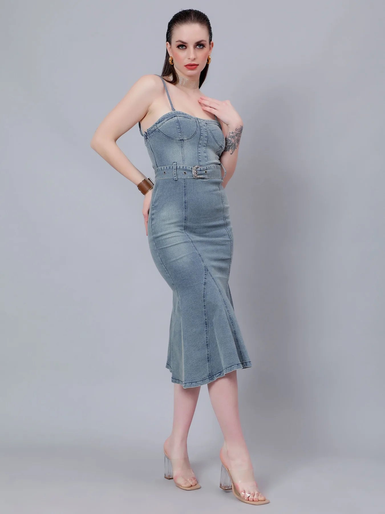 Blue Mermaid Denim Dress