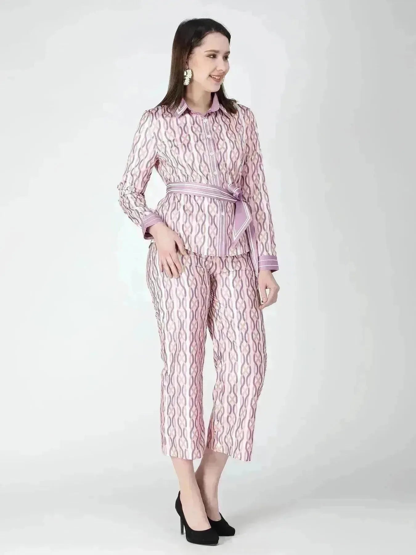 Chain Print Two-Piece Set