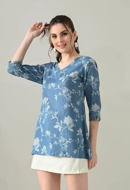 Stitch Bloom Blouse Top