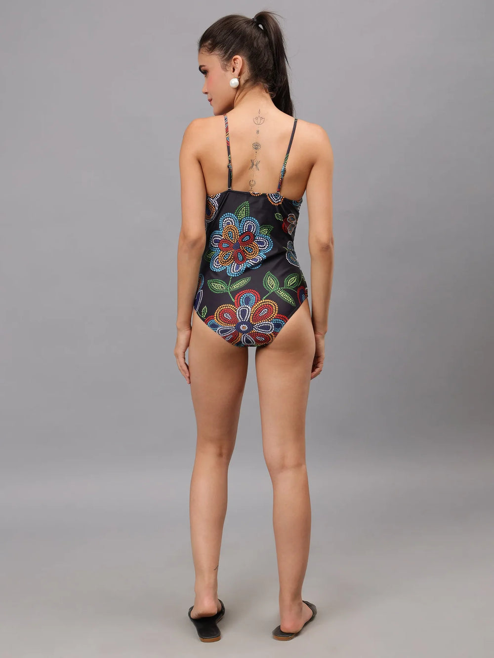 Printed Monokini With Sarong