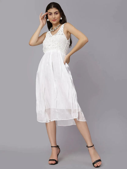 Summer Crochet Midi Dress
