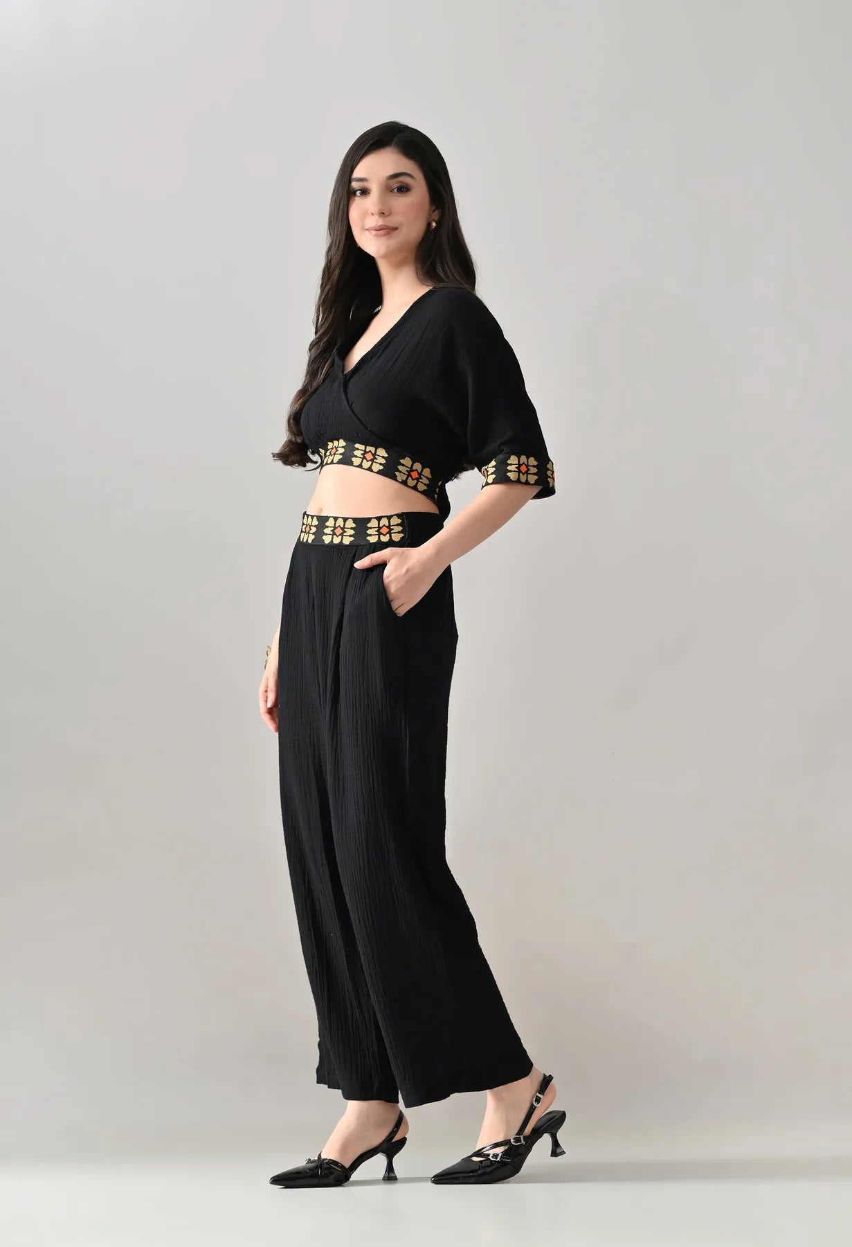 Embroidered Two-Piece Set