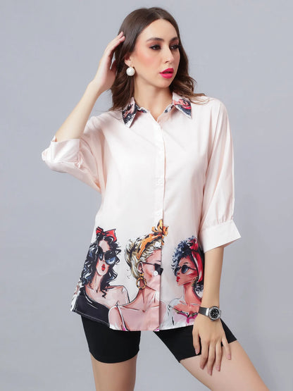 Fashionable Girls Printed Shirt