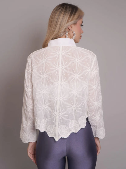 Chain Stitch Embroidered Shirt