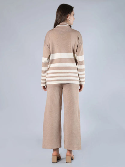 Striped Knitted Two Piece Set