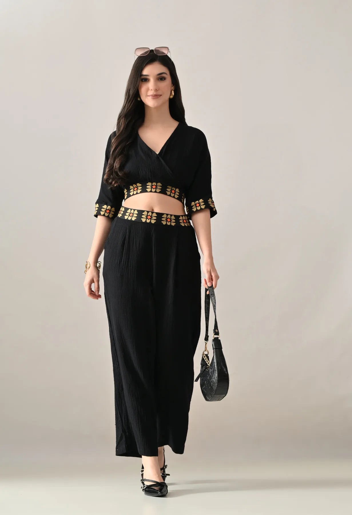 Embroidered Two-Piece Set
