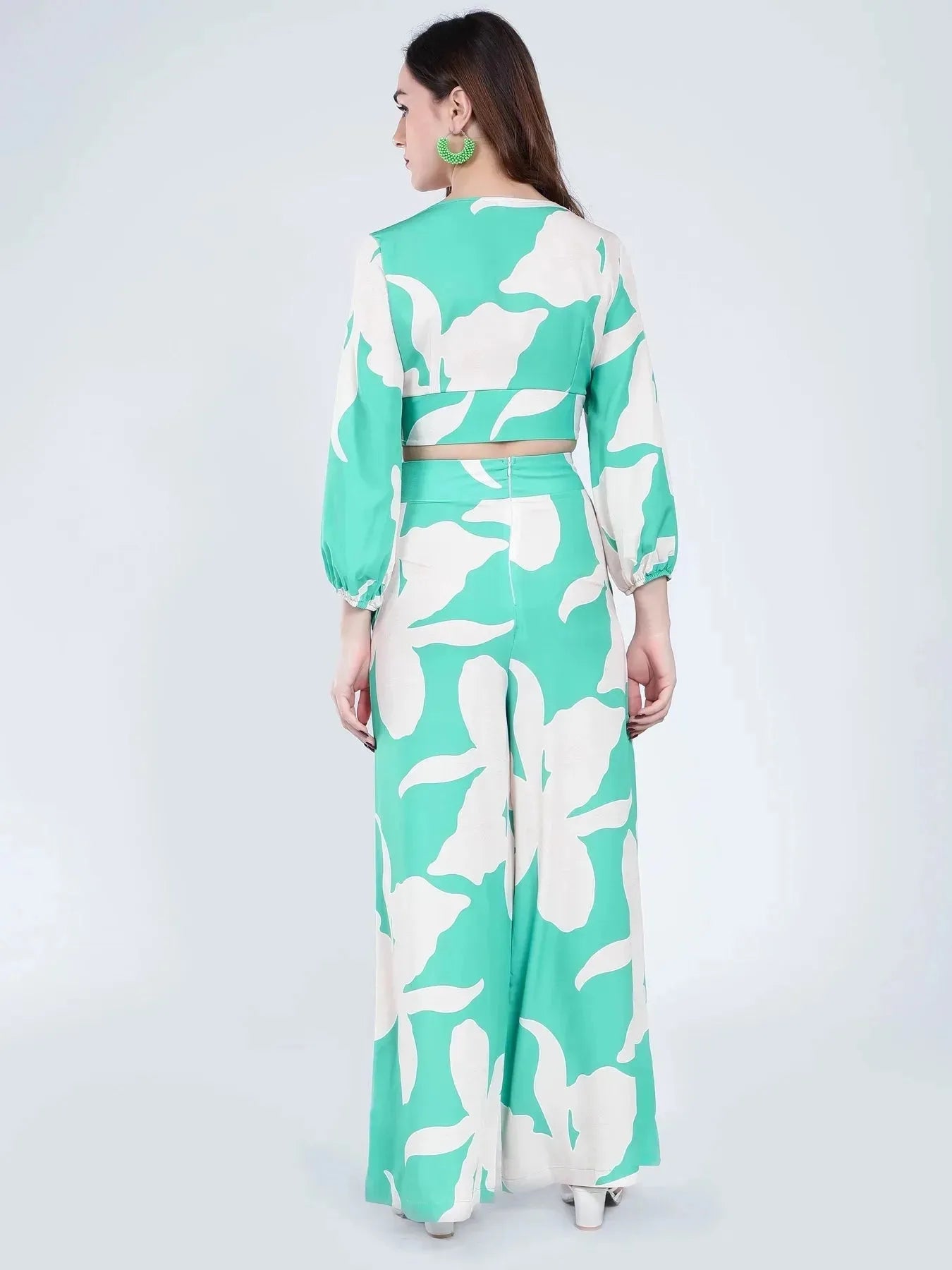 Belted Floral Two-Piece Set