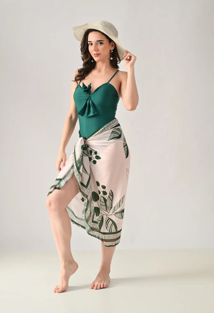 Palm Knot Monokini With Sarong