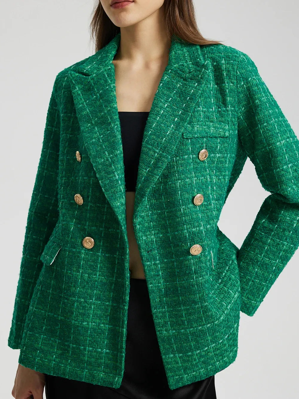 Plaid Tweed Blazer