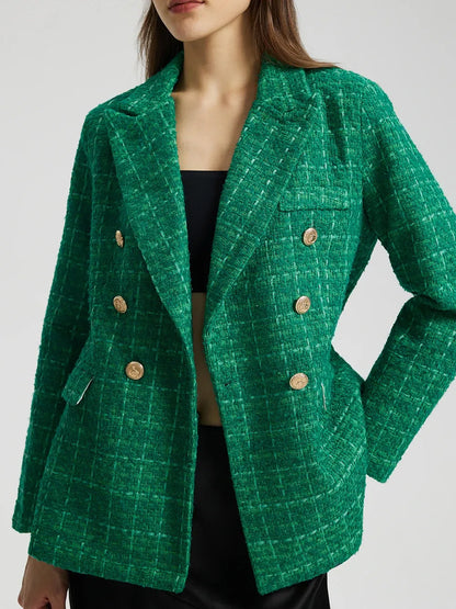 Plaid Tweed Blazer