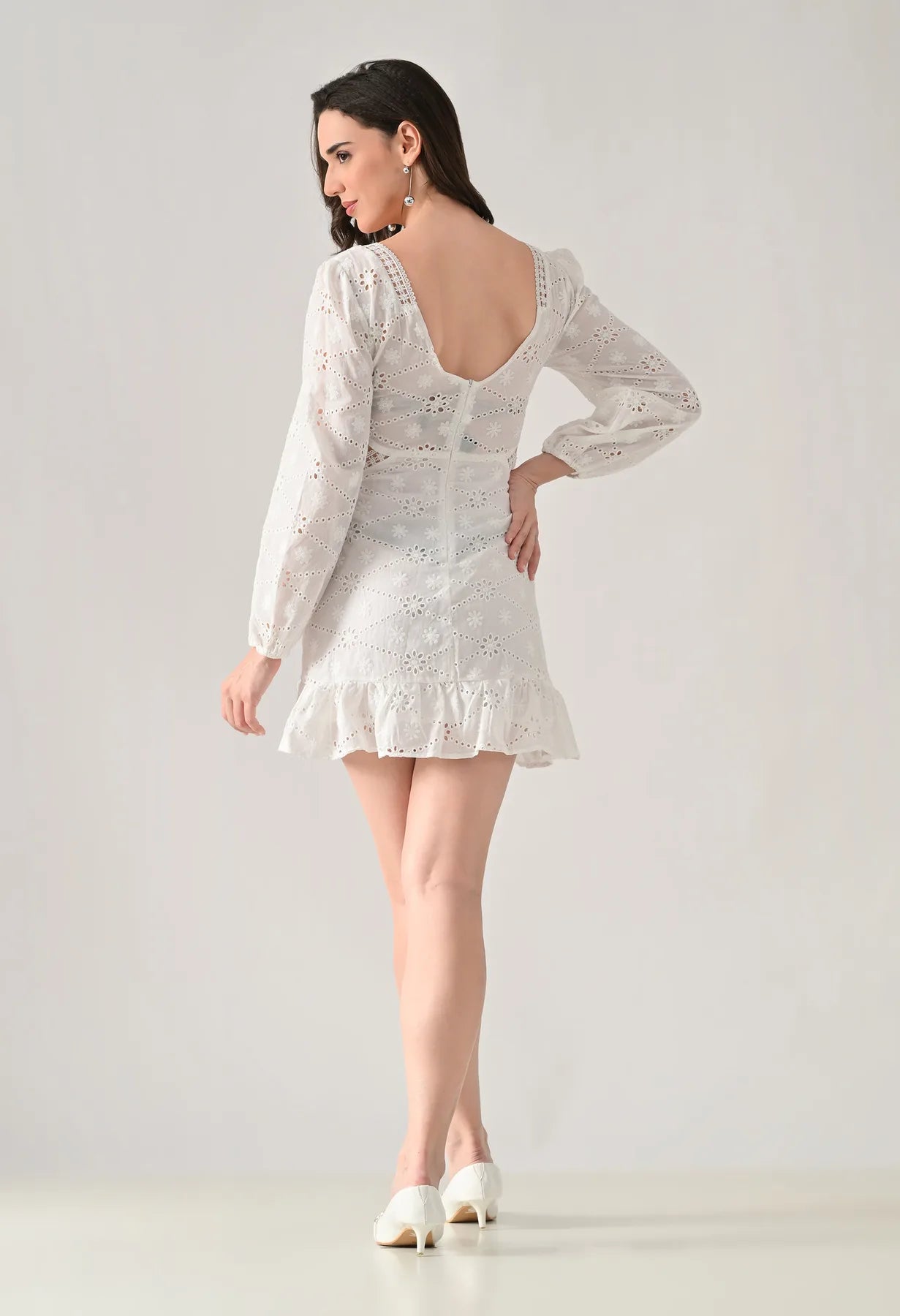 Cut-Out Mini Skater Dress