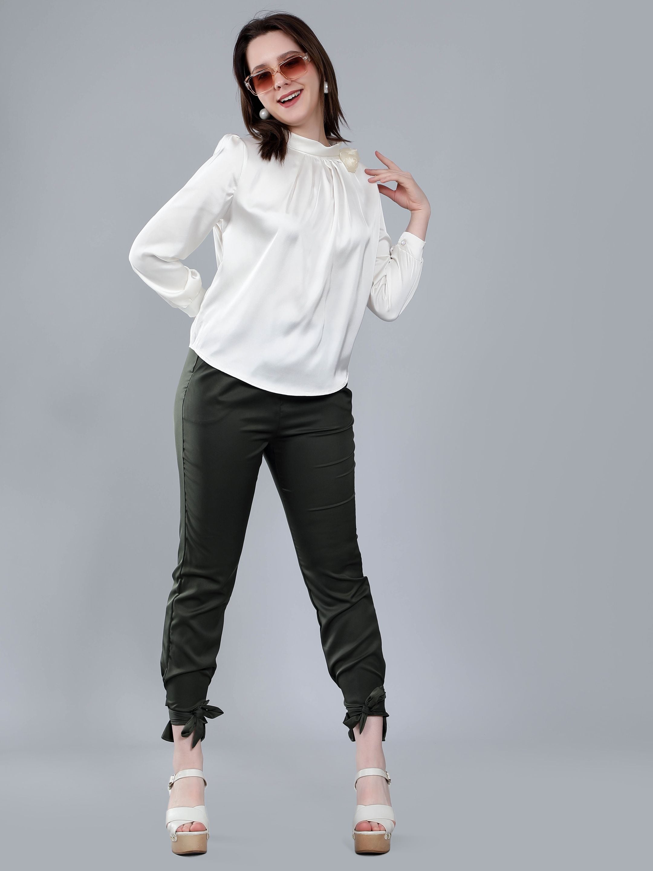 Mandarin Collar Blouse