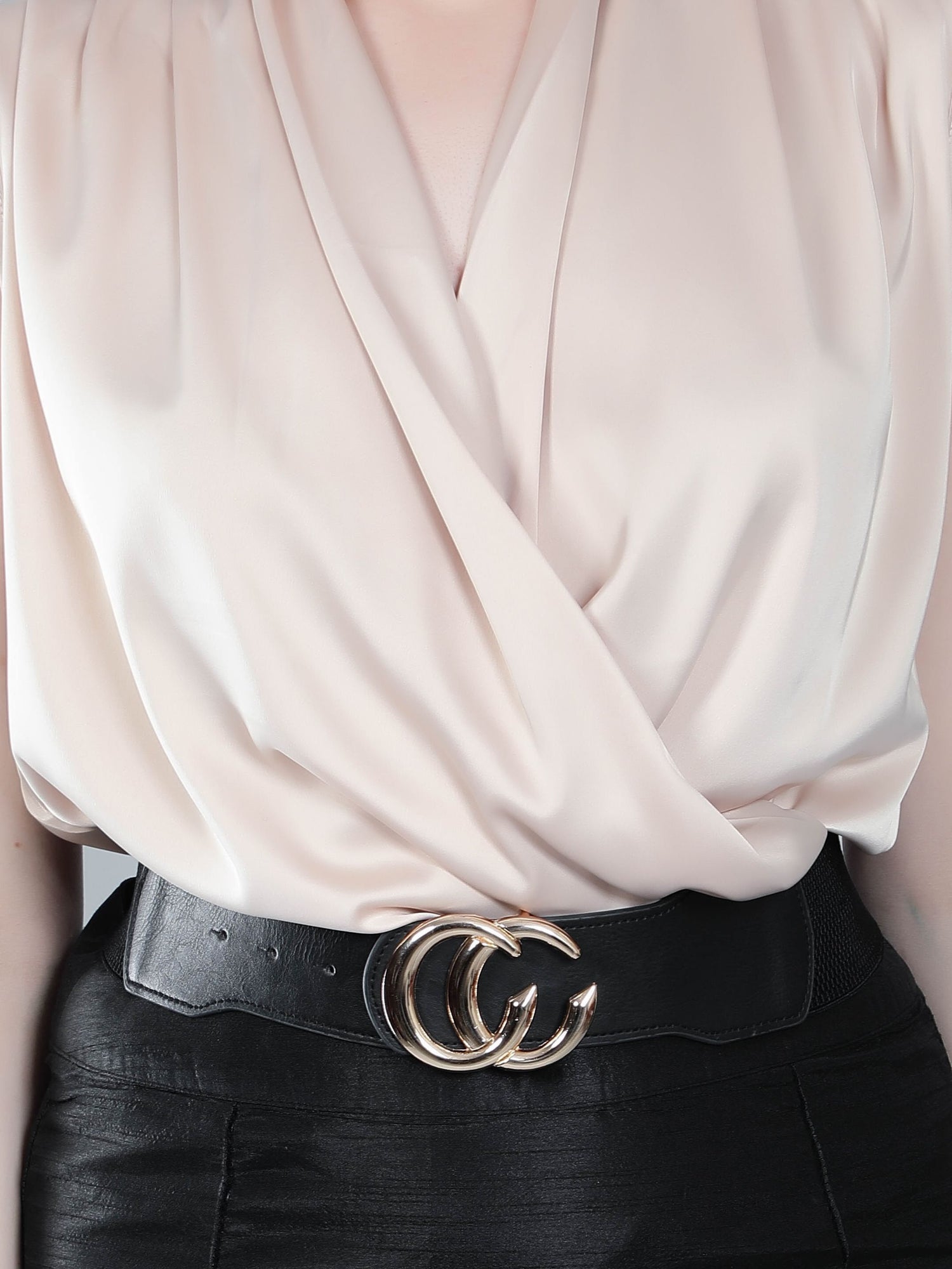 Wrap Front Sleeveless Blouse