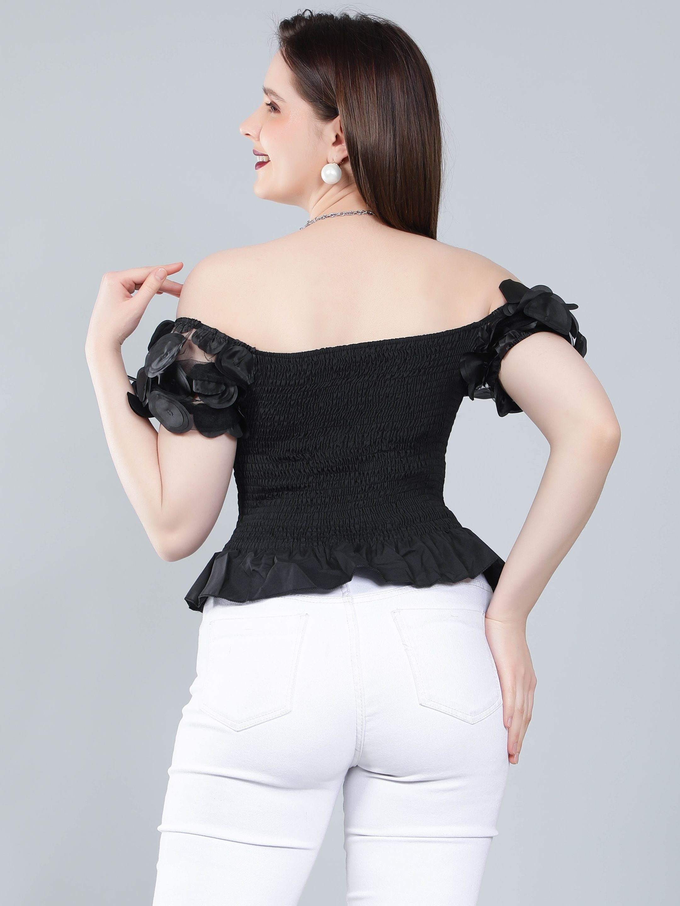 Puff Sleeve Bodycon Top