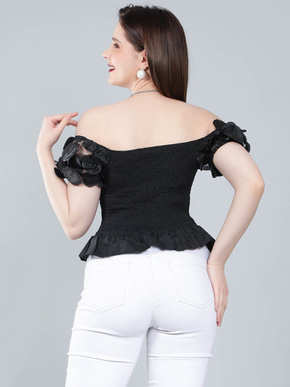 Puff Sleeve Bodycon Top