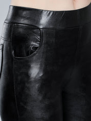 Leather Look Stretch Pants