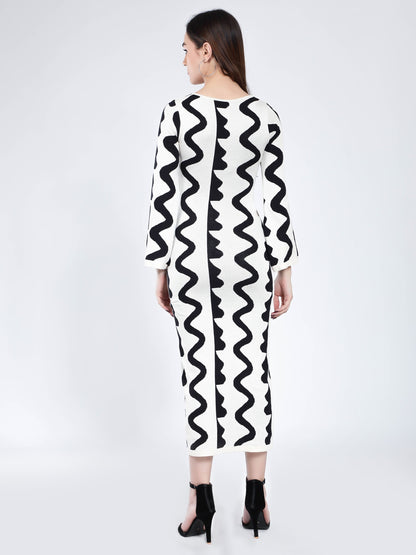 Flat Knit Body Hugging Dress