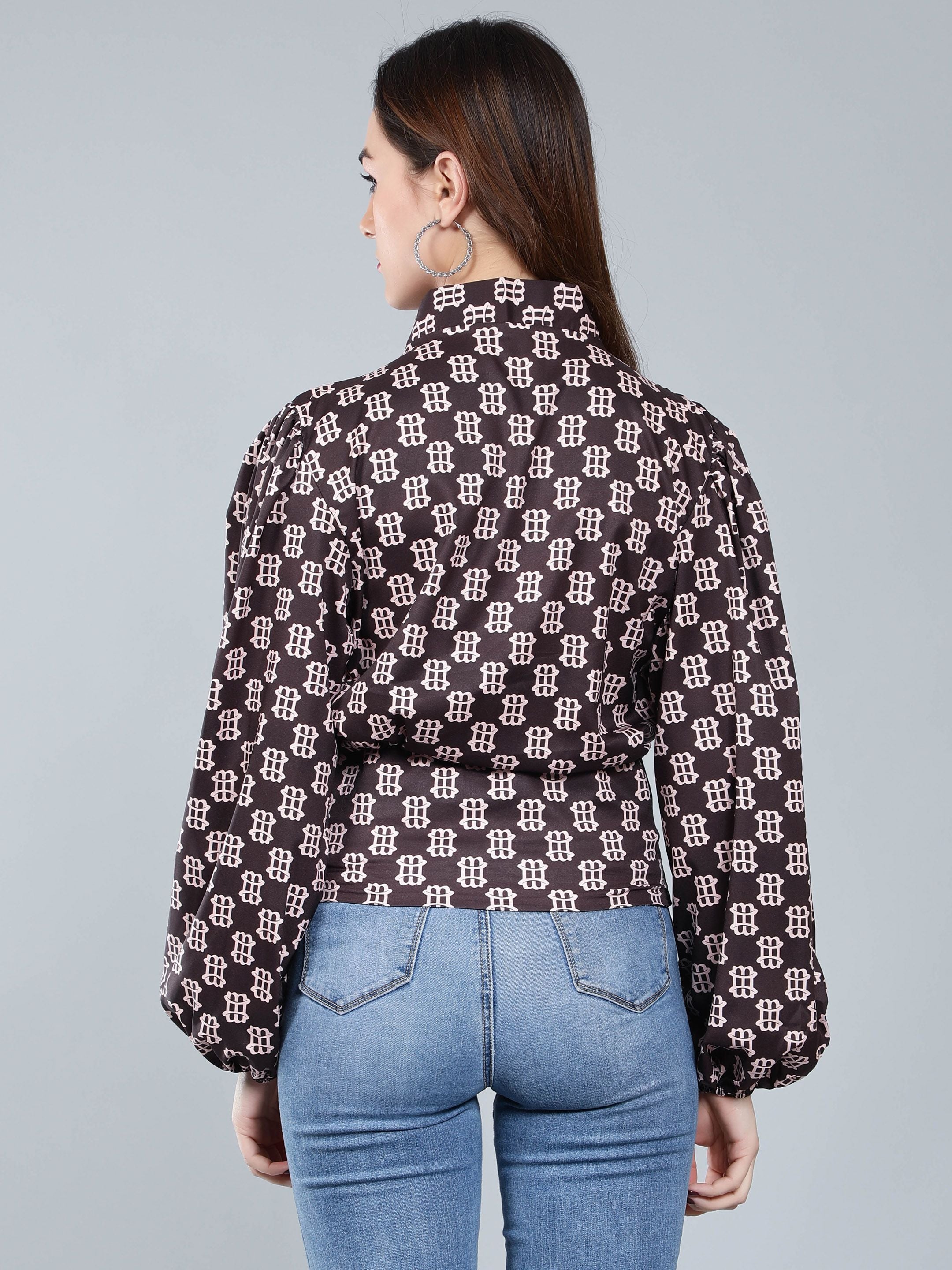 Vintage Printed Blouse