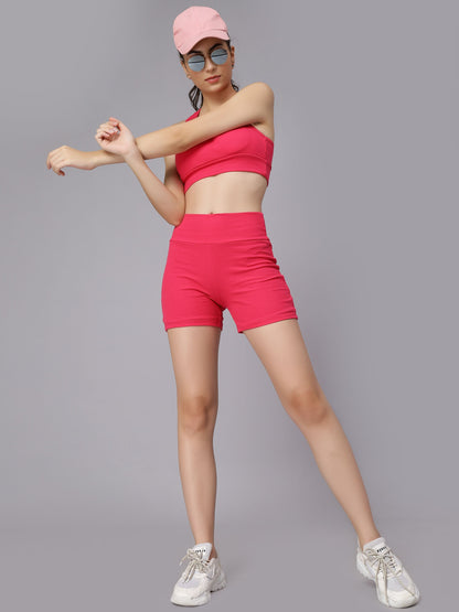 Rib Knit Two Piece Athleisure Set